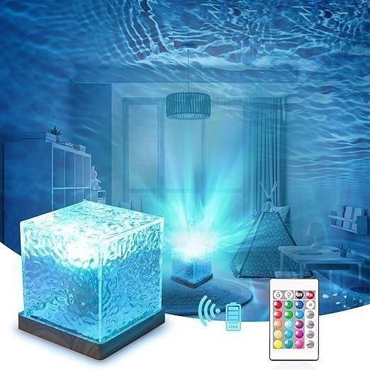 Vynpro Wave Aura Lamp – Rotating Water Ripple LED Night Light