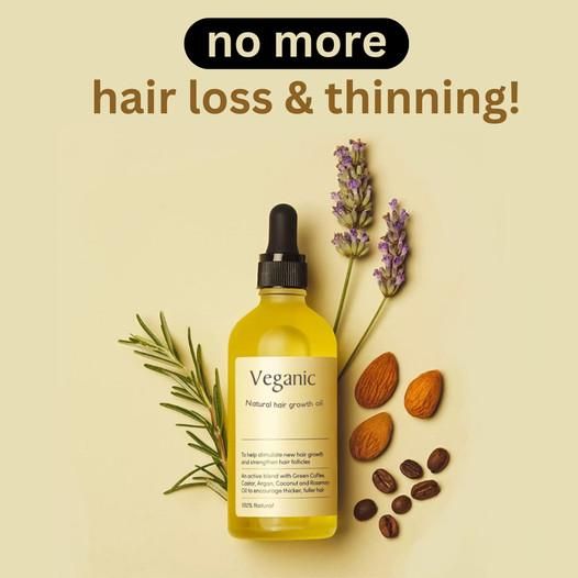Vegan Natural Hair Growth Oil (1+1 Free)