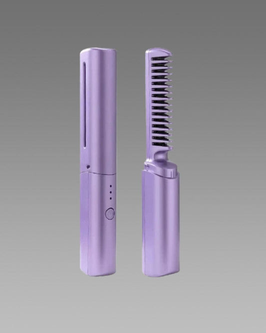 Portable mini hair straightener with comb