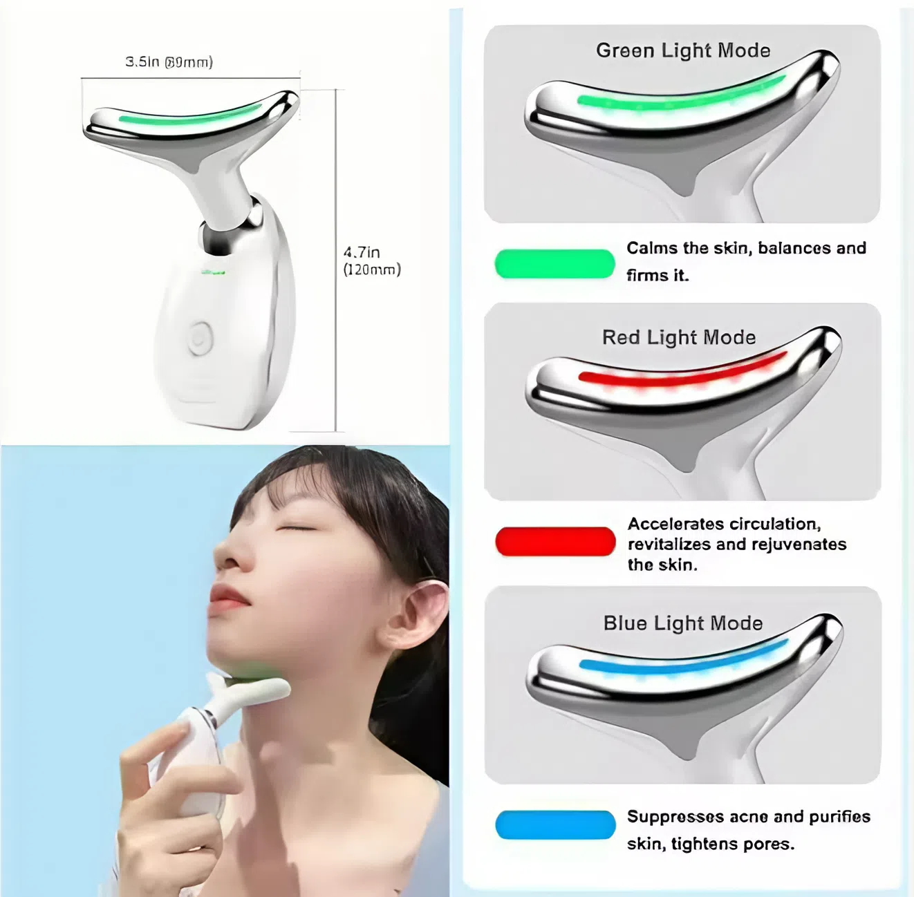 Neck & Face Massager and Wrinkle Remover.